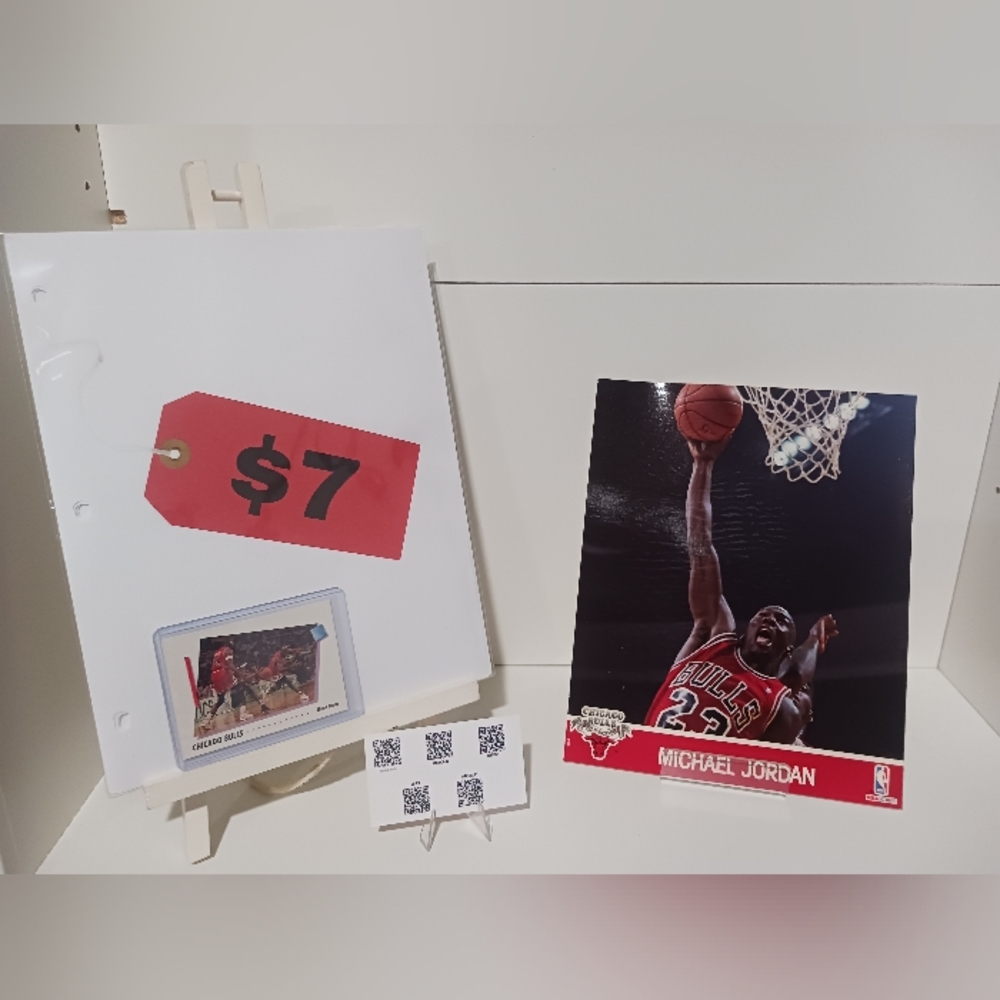 Michael Jordan 8x10 NBA HOOPS Action Photo 1991 Skybox Team Card
